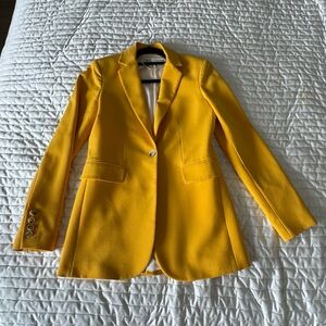 Fitted blazer Zara yellow size XS